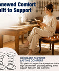 15 Piece 6 Inch Upholstery Coil Springs Set Knotted Ends Sofa Chair Couch Repair High Elastic Steel used in a supportive chair.