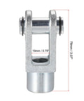 Air Cylinder Rod Clevis End Y Connector 78mm Length With M16x1.5 Female Thread 63mm Bore Pneumatic Fittings 2 Pack Durable Alloy Construction For SC Standard Cylinders, front view