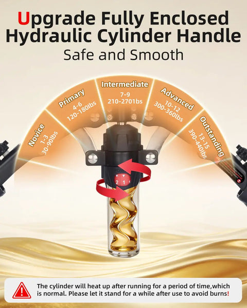 Upgrade fully enclosed hydraulic cylinder handle for Abahub Twister Arm Exerciser, offering smooth resistance adjustments.