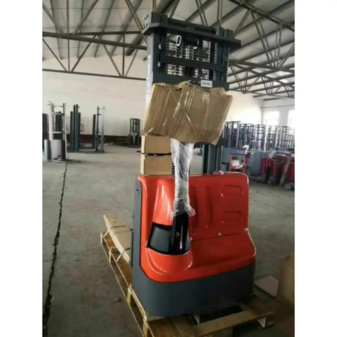 Heavy Duty Electric Walkie Stacker Pallet Jack Built Like A Beast For Smooth Warehouse Lifting And Quick Cargo Haulin Up to 1500kg in warehouse.