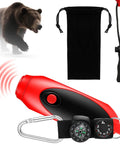 125 dB Bear Horn With Compass And Thermometer For Hiking And Camping Loud Air Horn For Self Defense Scare Bears Up To Half A Mile