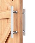 12 Inch Stainless Steel Double Sided Push Pull Door Handle H Shape Brushed Finish Anti Rust Durable For Glass And Wood Doors