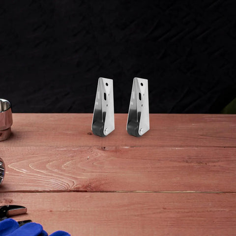 Tough As Nails Heavy Duty Sliding Door Roller Wheels For Closets And Bookcases Silent Swivel Track Casters With Reinforced Steel Screws Included, silver steel casters on wooden surface.