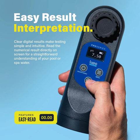 Digital Pool Test Kit For Swimming Pools Spas And Hot Tubs Delivers Dead On Results For PH Free Chlorine And Calcium Levels helping you check pH levels.