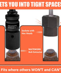 Sockets with hex heads from 17 Piece Socket Adapter Set And Reducer For Impact Drivers With Universal Joint Sockets