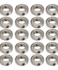 High Temperature Resistant Low Friction Deep Groove Ball Bearing Kit With 20 Pieces For Industrial Reducers Dust Shield Covers Smooth Quiet Operation Durable Heavy Duty Bearings For Heavy Machinery, 20 sealed steel bearings