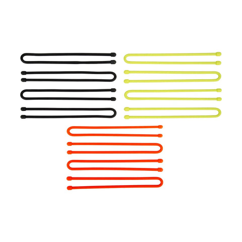 Gear Tie Original ProPacks Reusable Rubber Twist Ties For Indoor And Outdoor Use With Bendable Wire Core And Durable Rubber Exterior Secure Grip Assorted Colors 12 Inch 12 Pack arranged on white background