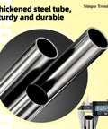 Close-up of thickened chrome steel tubes for 70 Inch Extra Long Garment Rack With Wheels Beefy Industrial Grade Heavy Duty Clothes Rack