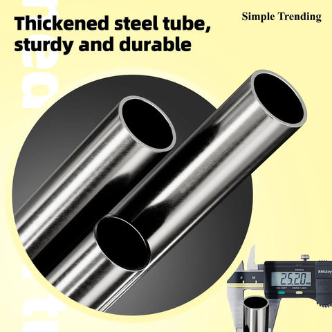 Close-up of thickened chrome steel tubes for 70 Inch Extra Long Garment Rack With Wheels Beefy Industrial Grade Heavy Duty Clothes Rack
