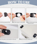 Installation steps for 8 Pcs Self Adhesive Caster Wheels For Appliances And Small Furniture with 360 Degree Swivel Rotation.