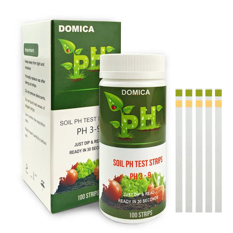 Packaging and 100 Count Soil pH Test Strips For Gardening And Lawn Care pH 3 To 9 Quick Mud pH Tester Paper