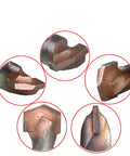 Close-up views of sharp carbide-tipped drill bits from the 10 Piece Quarter Inch Pilot Drill Bit Set For Hole Saw Arbor.