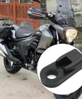 Motorcycle parked on street with close-up of outboard control box cable end connector two pack no brainer replacement ABS copper.