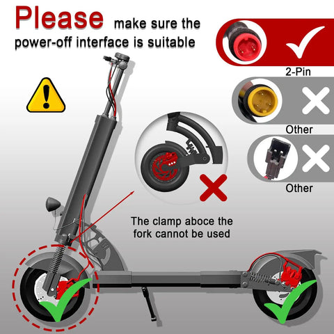 Diagram showing power-off interface requirements for 4 Piston Hydraulic Disc Brake Set For E Bike And MTB With Power Off Sensor.
