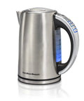 1.7 Liter Temperature Control Electric Kettle With 6 Presets, 1500W Fast Boil, cordless stainless steel water boiler, side view