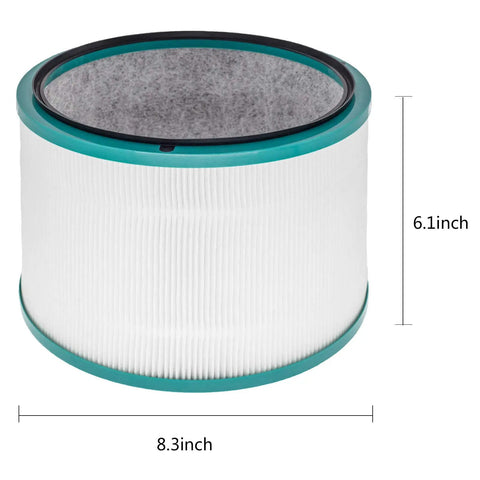 HEPA Replacement Filter For Pure Hot And Cool Link HP02 And Pure Cool Desk Purifier, cylindrical 8.3x6.1 inch, Model 968125-03