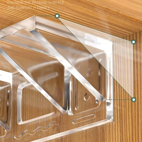 Heavy Duty Shelf Pegs With Self Adhesive Brackets For Kitchen Cabinets No Drill Install Shelf Clips detail view