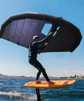 Dual Airbag Wing Foil Kitesurfing Trainer Kite With Window Design And Safety Window Panel in action over water