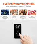 Smart digital temperature control display of 17 Cu Ft Frost Free Upright Freezer And Convertible Refrigerator.
