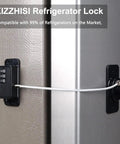 Heavy Duty Refrigerator And Cabinet Locks No Drill Adhesive Child Safety Latches For Kids And Toddlers Durable Abs Build Two Pack on a stainless steel fridge