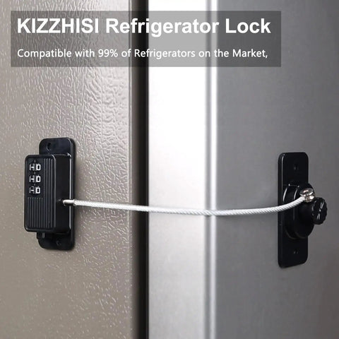 Heavy Duty Refrigerator And Cabinet Locks No Drill Adhesive Child Safety Latches For Kids And Toddlers Durable Abs Build Two Pack on a stainless steel fridge