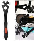 Bike Cassette Removal Tool With Chain Whip And 2 In 1 Freewheel Remover Pedal Wrench shown with bike application examples.