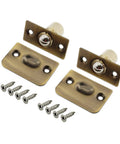 2 Pack Closet Door Ball Catch Hardware Stainless Steel French Door Ball Latches Adjustable Cabinet Latch with screws