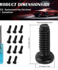 Stainless Steel M2 X 5 Key Fob Screws Kit 12 Pieces With Screwdriver For Honda product image with dimensions