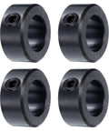 Four Piece Set Screw Shaft Collars For Three Quarter Inch Bore One And One Quarter Inch Outside Diameter Nine Sixteenths Inch Thick