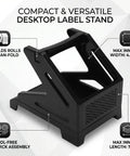 Thermal Label Holder For Rolls And Fan Fold Labels, Easy Stand For Desktop Printer, Holds Up To 4.3" Wide Labels