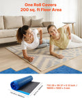 Heavy Duty Floor Underlayment Covers Four Hundred Square Feet Featuring Integrated Vapor Barrier And Acoustic Core shown in living room.