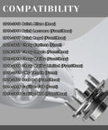 Front And Rear Wheel Hub Assembly 513288 Fits 2010 To 2017 Chevy Equinox Malibu Impala Terrain Buick Lacrosse Regal Allure CTS XTS 9-5 Saab 5 Lug With ABS Replacement Wheel Bearing Hubs shown with compatibility list