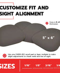 Cheek Protector Recoil Pad For Shotgun Or Rifle, 5"x6" oval shape thick quarter inch microcell urethane, size options 1/16" to 1/4".