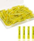 60 Pieces Heat Shrink Butt Connectors For 12 To 10 AWG Wiring Insulated Waterproof Marine And Automotive Connectors with yellow color