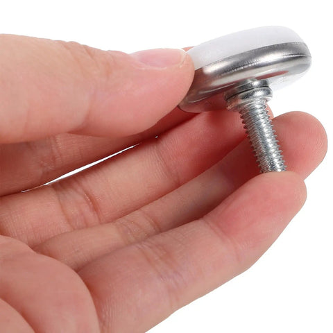 10 Pack Screw On Iron Furniture Feet M6 For Beds Couches Tables And Dressers white iron foot detailed view