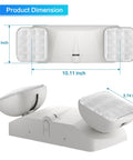 Four Pack White LED Exit Signs With Two Head Emergency Lights UL Listed Indoor Commercial Pro Grade Quality dimensions