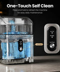 Beast Mode Countertop Nugget Ice Maker with One-Touch Self Clean feature and visible water tank for easy maintenance.