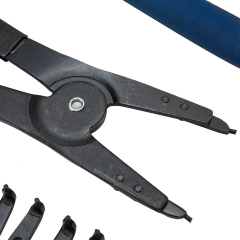 Heavy Duty 16 Inch Snap Ring Pliers Set with heat treated steel and blue handle for internal and external rings repair