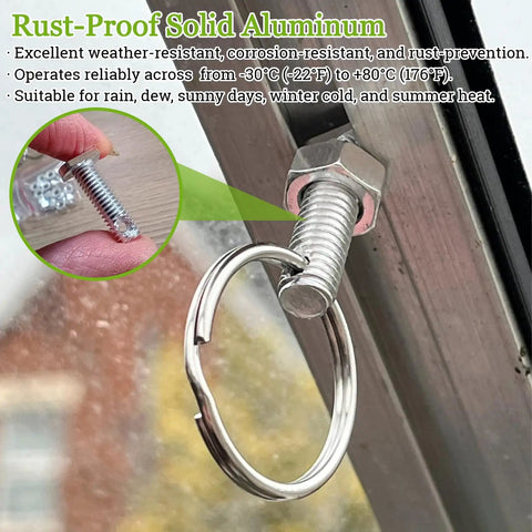 15 Pack Greenhouse Bolts And Rings With Aluminium Cropped Head Bolts And Nuts, Includes Plant Ties And Plant Hangers For Quick Fix Anchors In Channels, Best Spares Kit For New Installations And Repairs On Greenhouse Glazing Grooves 6.5mm To 10.5mm