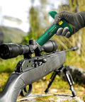 Quarter Inch Torque Wrench Set With Hidden 12-Piece S2 Steel Bits In T-Handle used for scope mounting on a rifle.