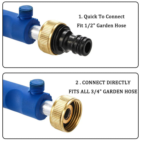 High Pressure Power Washer Wand With Hydro Jet Spray, Flexible Water Wand And 3 Nozzle Set, universal 3/4 inch connectors