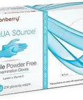 Aqua Nitrile Exam Gloves Medium Aqua With Lanolin And Vitamin E Coating, NuSoft Comfort, 2000 Count Case packaging