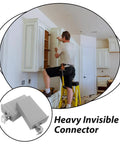 Heavy Duty Soft Close Cabinet Hinges For Frameless Kitchen Cabinets, Concealed Design, Universal Fit For Most Doors, Gray 2 Pack installation scene