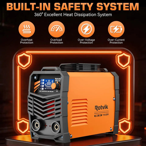 200 Amp Dual Voltage MMA Welder With Hot Start Arc Force Anti Stick Lift TIG Torch 110V 220V Portable Welding Machine