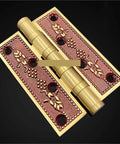 Heavy Duty Solid Brass Door Hinges 4 Inch Or 5 Inch Thick 4mm Wood Gate Bearing Silent With Screws Black Bronze Finish