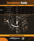 Installation guide for Heavy Duty Front And Rear Suspension Bushing Kit For 1993 Onward Club Car Ds Golf Carts with part details.