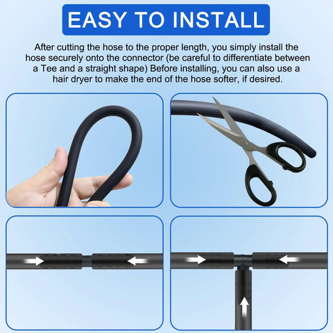 Epic 84 PC Silicone Vacuum Hose Kit With 6.6 Ft Hoses And 80 Connectors For Cars And DIY Auto Projects installation diagram