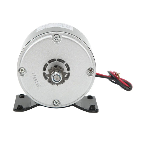 Front view of Beefed Up 12V Brushed DC Motor 2750RPM High Speed With Permanent Magnet Generator Aluminum Body on mount