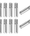 10 Pack M4 16mm Slotted Cylindrical Pin Dowel Set in 304 Stainless Steel External Thread Locating Pins for Metalworking and Woodworking Projects