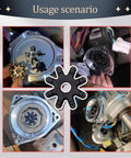 Heavy Duty Top Shelf Flexible Steering Coupler Pair Replacement 563152K000FFF shown during installation in various automotive settings.